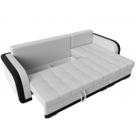 Угловой диван Марсель (экокожа белый чёрный) - Изображение 3